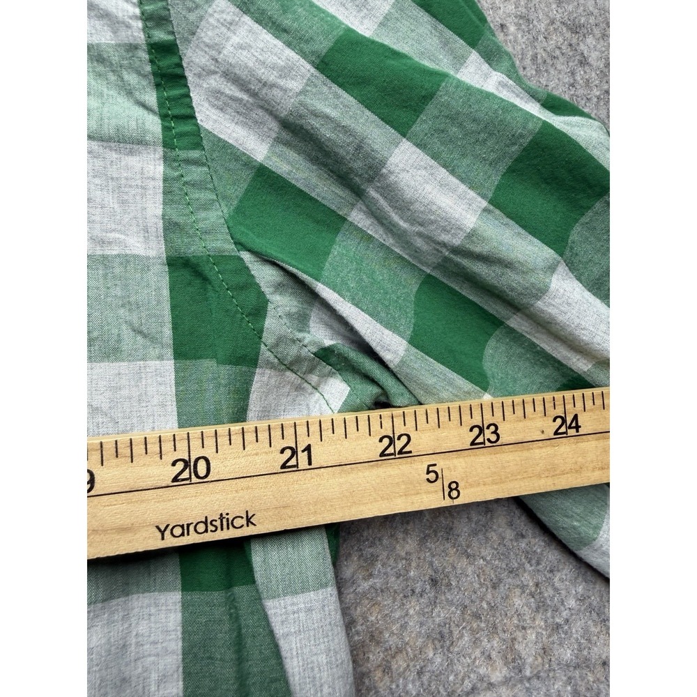Tommy Hilfiger Men's L Button Down‎ Shirt Green White Plaid Men's Long Sleeve - Picture 8 of 13